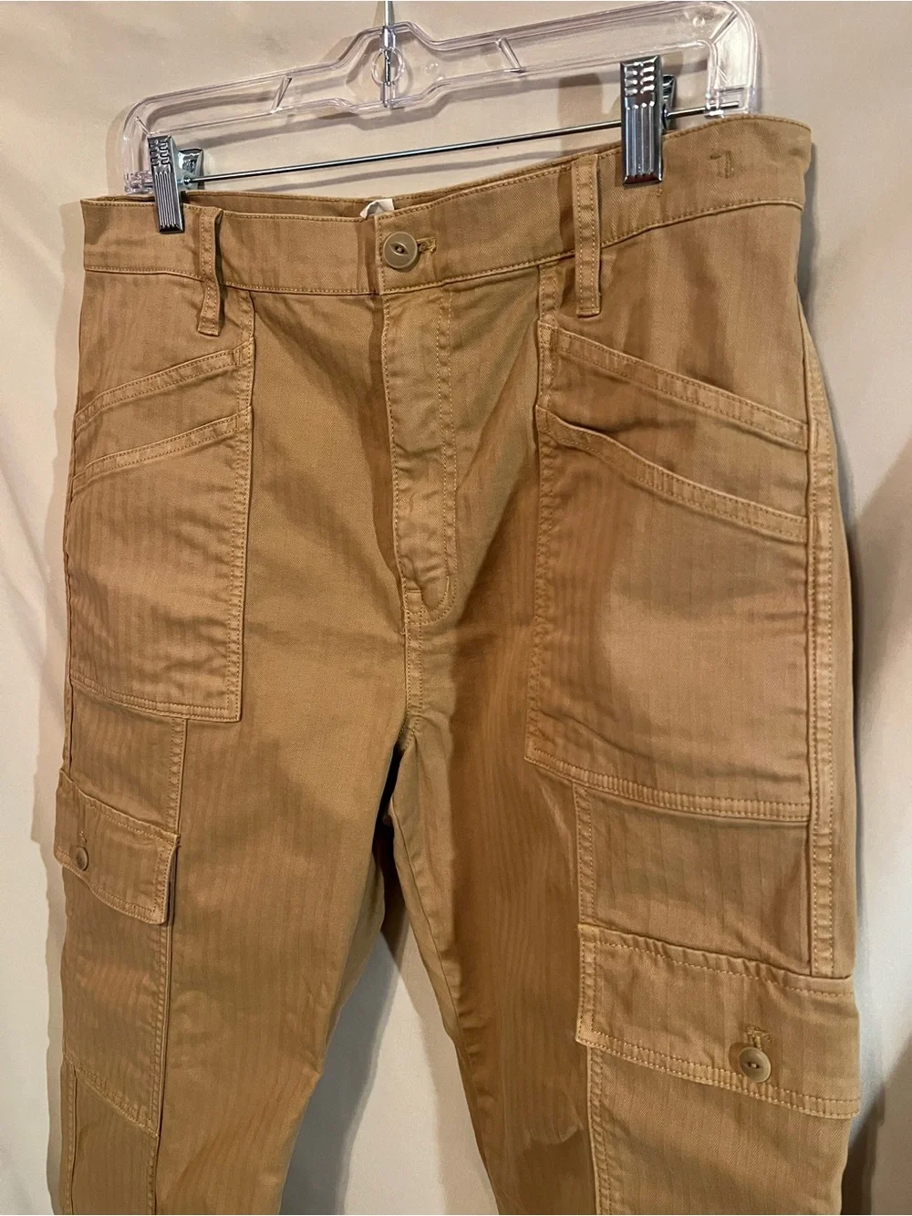 Madewell Garment Dyed 90’s High-Rise Straight Cargo Pants in Tan- Size 30